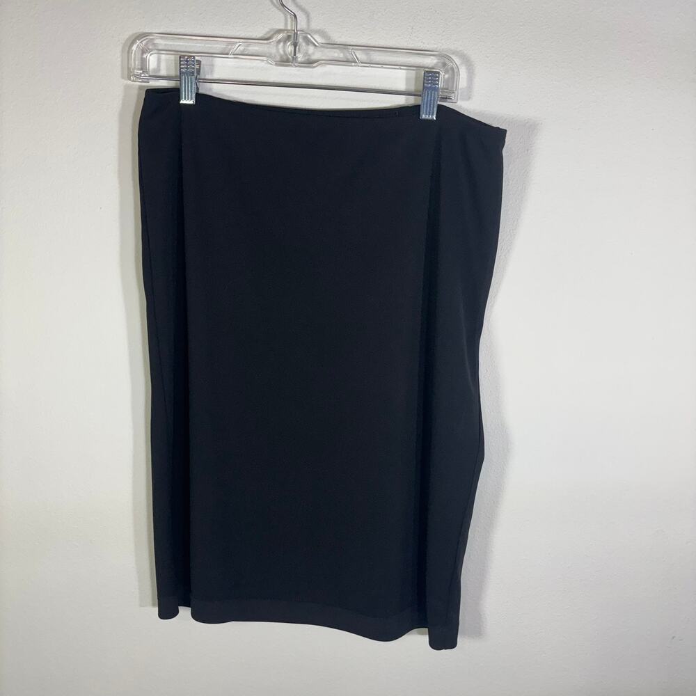 Ann Taylor Factory Black Pencil Skirt Womens Size M Knee Length Stretch Workwear